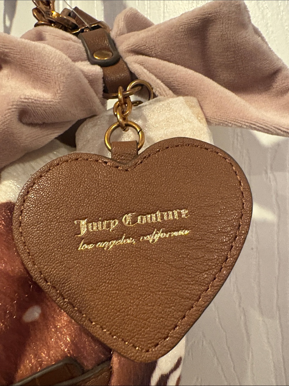 BNWT Viral Rare Juicy Couture Brown & White Cowhide Print Hobo Bag - Picture 3 of 8